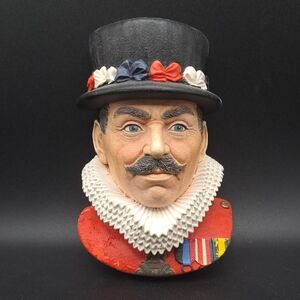 Vintage 1982 Beefeater Chalk Ware Wall Figure